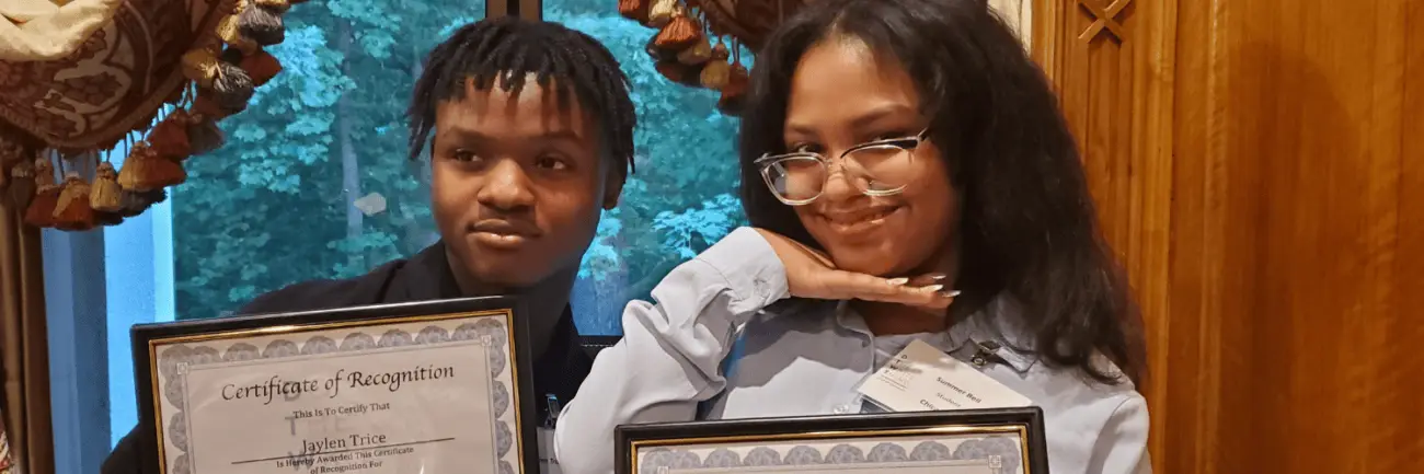 Students with certificates