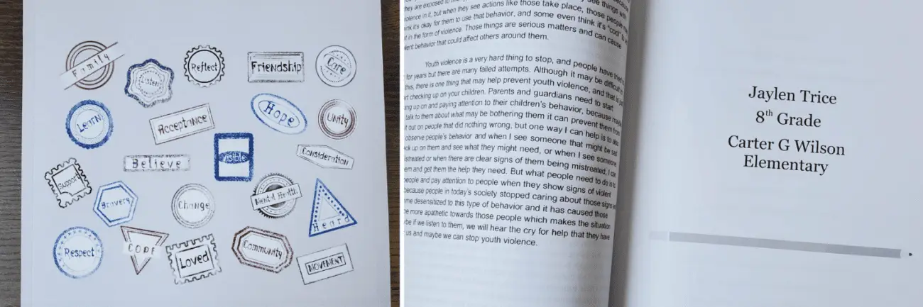 Book of student writings