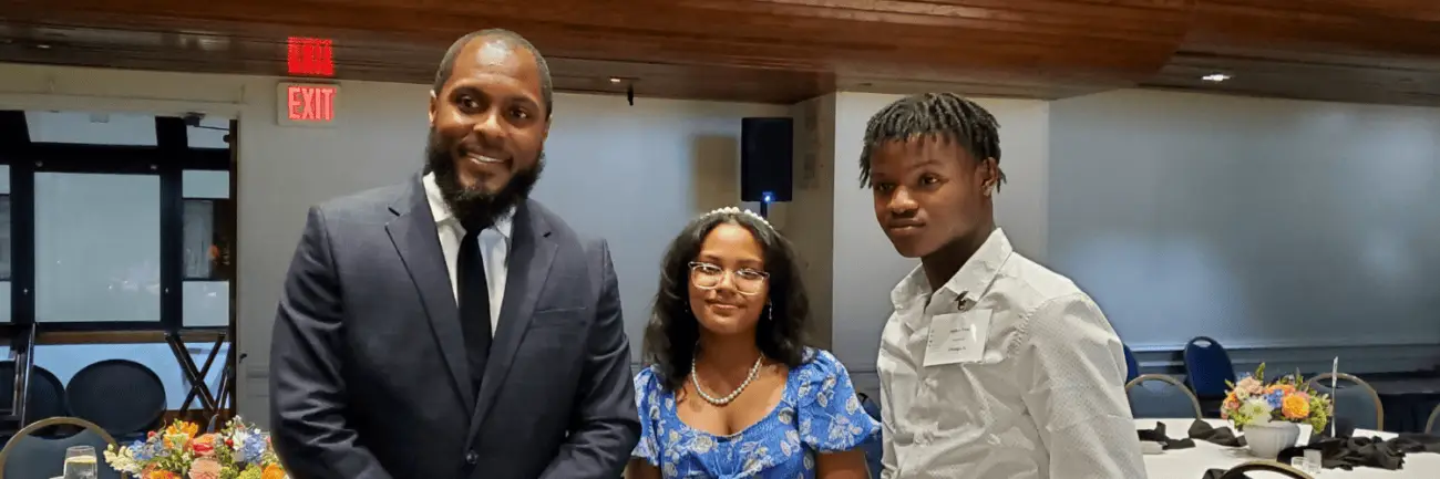 Students with keynote speaker