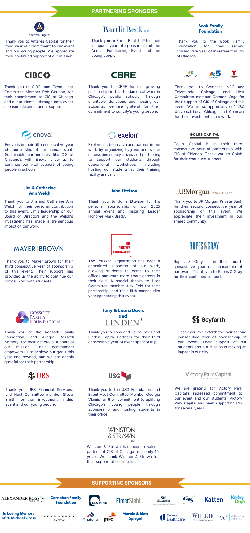 Being Present Matters Sponsors - Partnering and Supporting