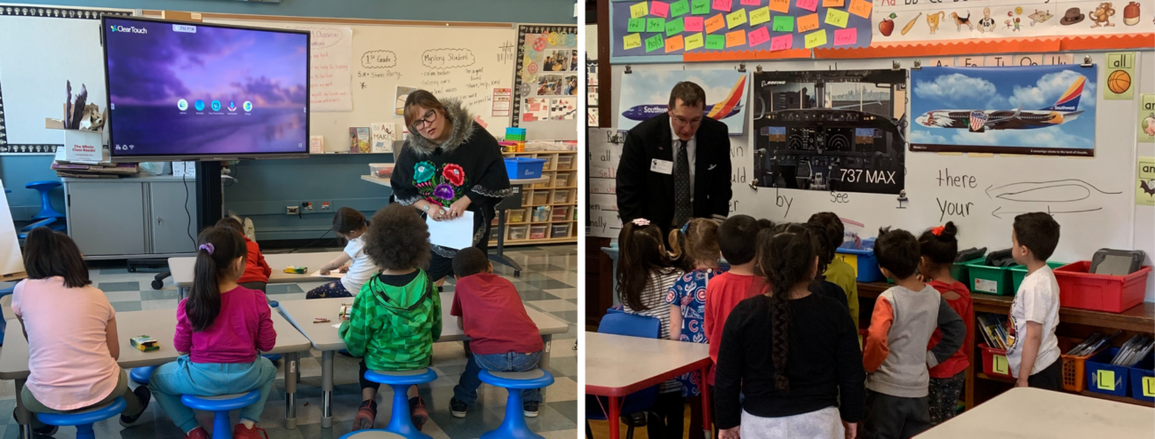 Career speakers present to elementary students