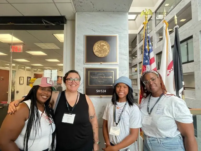 Jade and Robin meet with legislators