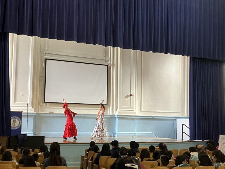 Dancers perform for school assembly