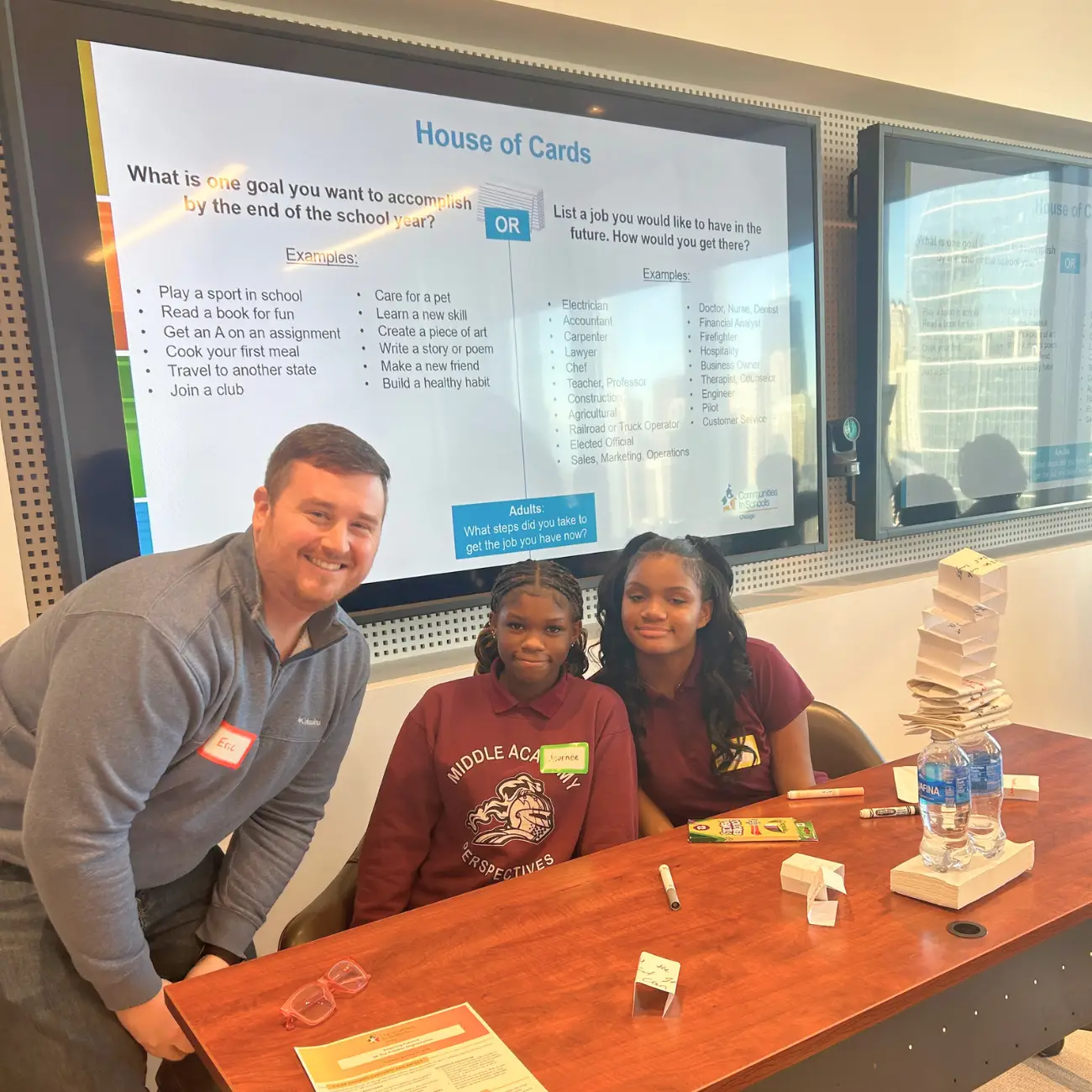 Inspiring Futures - students and volunteer